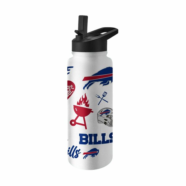 Logo Brands Buffalo Bills 34oz Native Quencher Bottle 604-S34QB-63